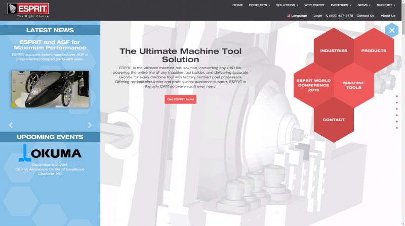 Nuovo sito e nuova immagine per il Cad/Cam Esprit