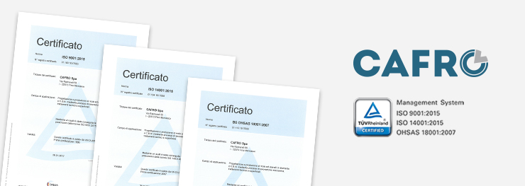 Cafro: sicurezza e qualità certificata