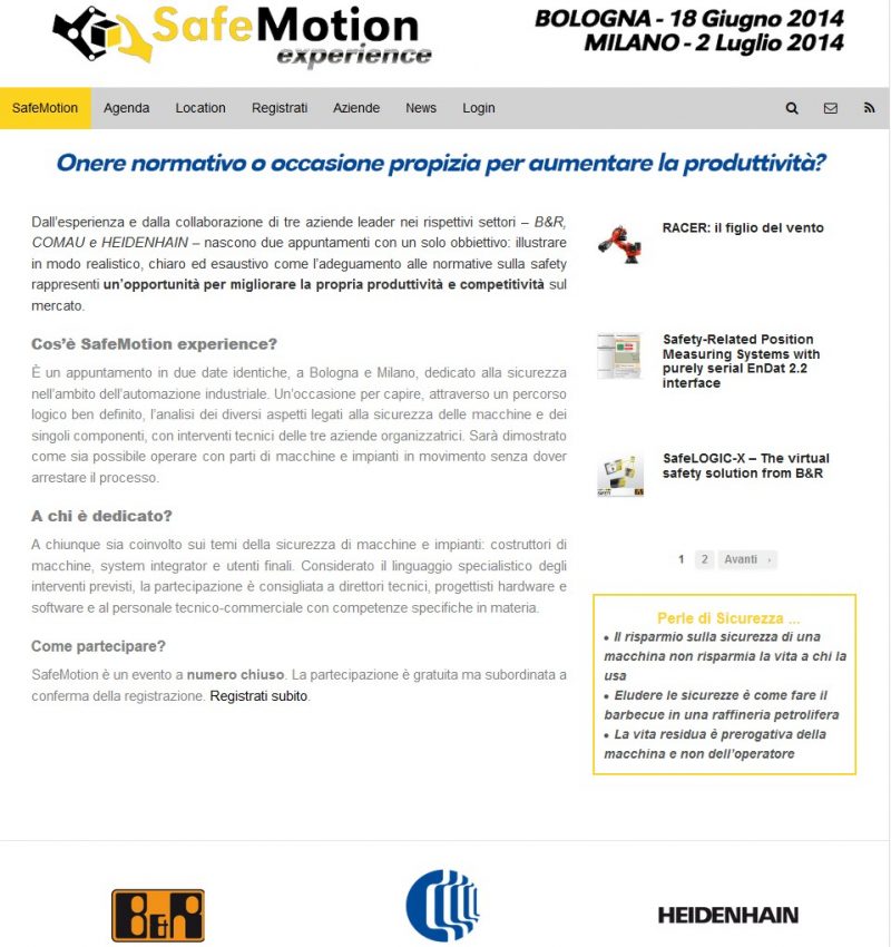 Safemotion Experience, la sicurezza si fa eccellenza