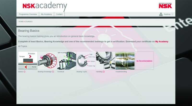 NSK Academy per la formazione online