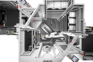 Vista dall'alto del sistema robotizzato RS 1