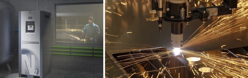 Autoproduzione di azoto puro per tagli laser senza sbavi, con riduzione di costi ed emissioni inquinanti