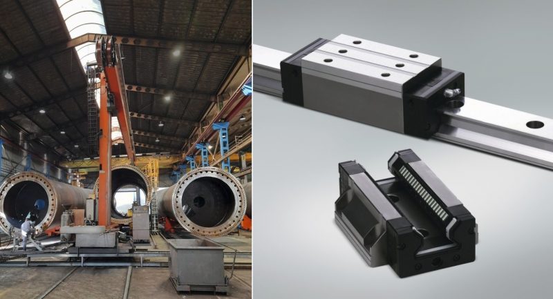 Le guide a rulli di NSK semplificano la saldatura delle torri delle turbine eoliche