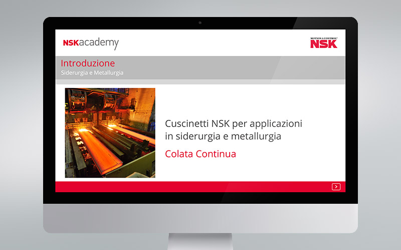 NSK Academy, formazione online sulla colata continua