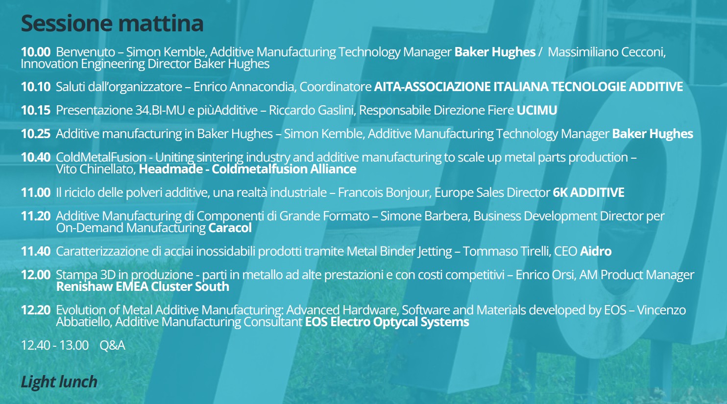 Convegno “Innovative Industrial 3D printing”