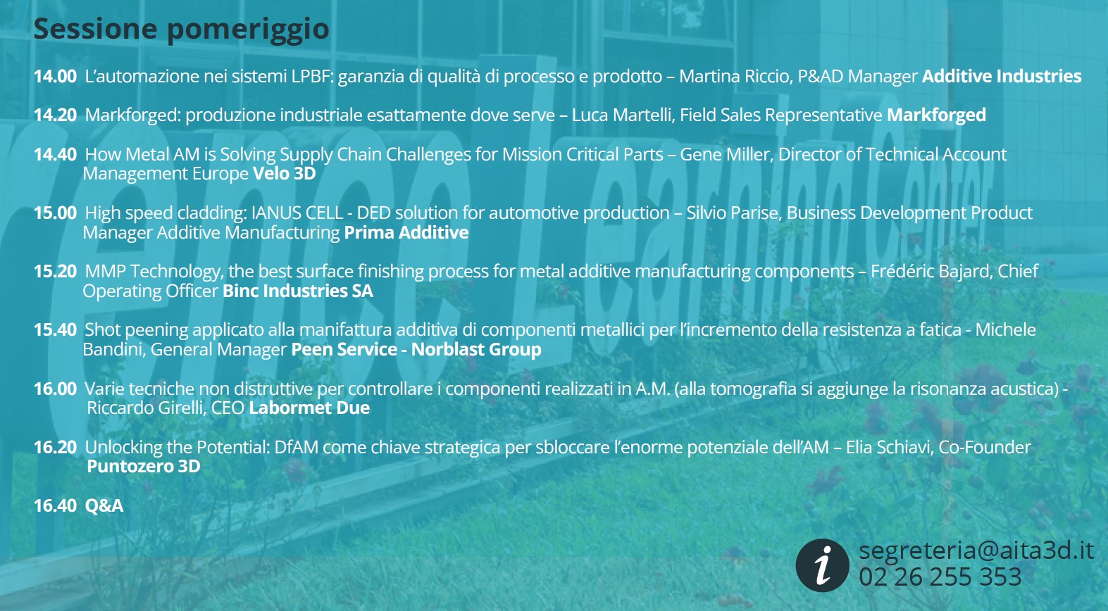 Convegno “Innovative Industrial 3D printing”