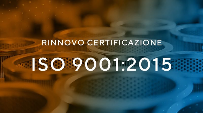 Fai Filtri, nuova certificazione ISO 9001:2015