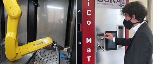 Tamponi senza contatto con i robot Fanuc