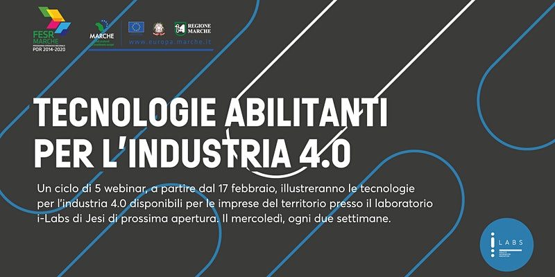 Industria 4.0, un ciclo di 5 webinar gratuiti sulle tecnologie abilitanti