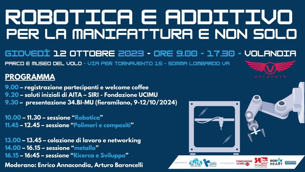 Robotica e additivo per la manifattura e non solo 
